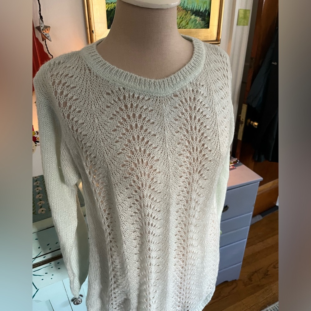 Premise Studio Soft Open Weave Pullover Sweater L… - image 2